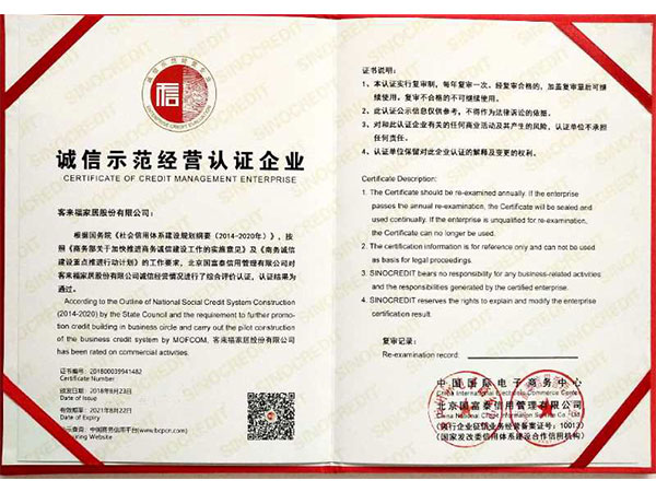 诚信树模运营认证企业